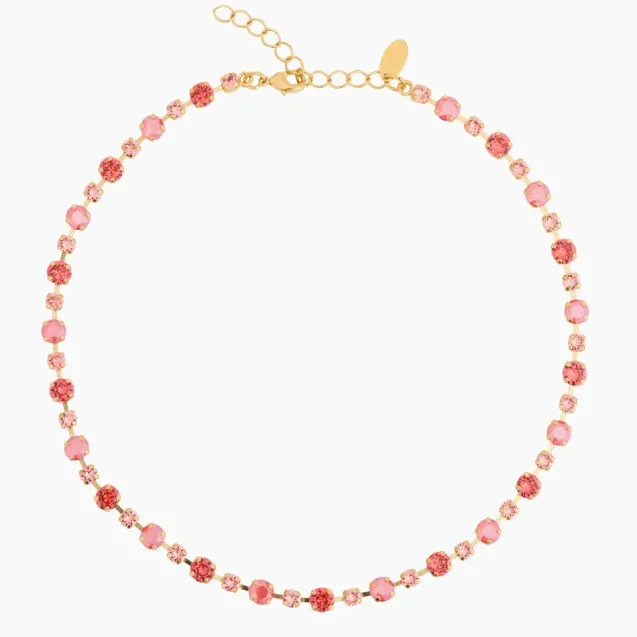Calanthe Necklace Gold Light Coral Combo