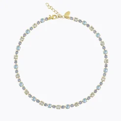 Calanthe Necklace Gold Sky Combo