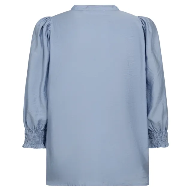 Callum Lace Puff V-Shirt Pale Blue