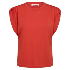 Camilla Ruched Shoulder Top Flame
