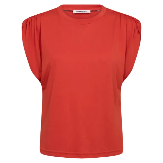Camilla Ruched Shoulder Top Flame