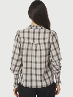 Camisa Big Check Blouse Offwhite