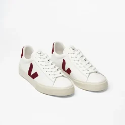 Campo W Leather White Grenat