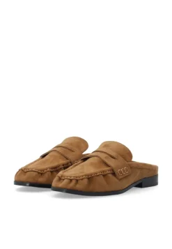 Carma Mule Faux Suede Tan