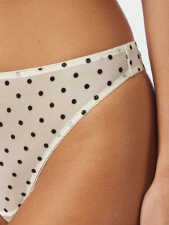 Carmine Dot Mesh String Ivory