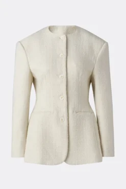 Carol Fitted Boucle Blazer Vanilla