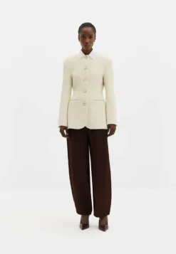 Carol Fitted Boucle Blazer Vanilla