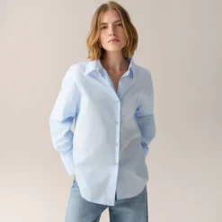 Caryn Poplin Celeste Light Blue