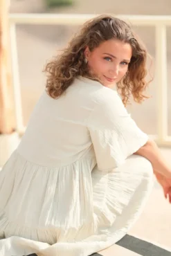 Casablanca Short Dress White Swan
