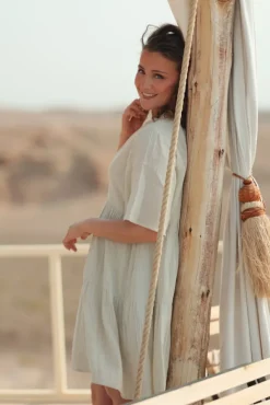 Casablanca Short Dress White Swan