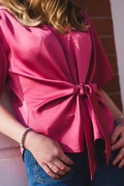 Casadia Heavy Sateen Blouse Cherry Pink