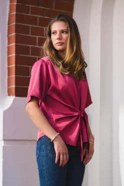 Casadia Heavy Sateen Blouse Cherry Pink