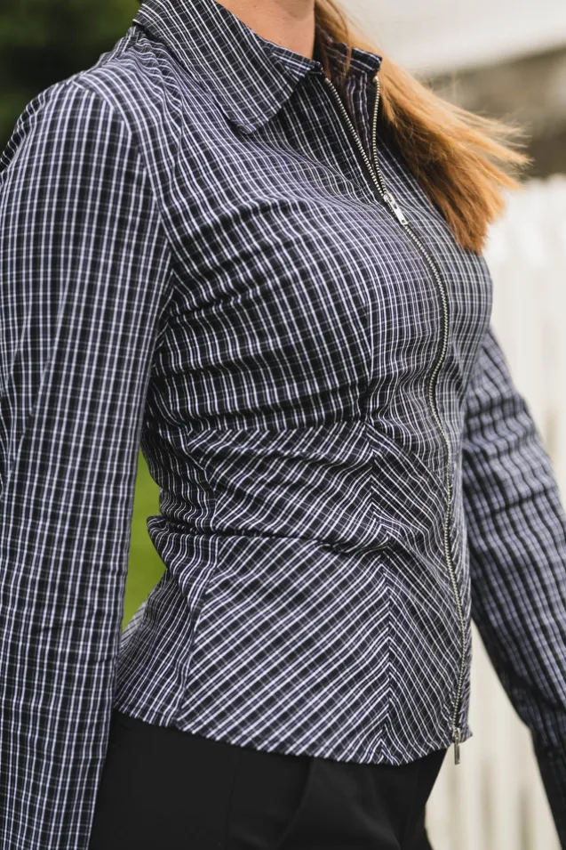 Cathy Zip Shirt Black