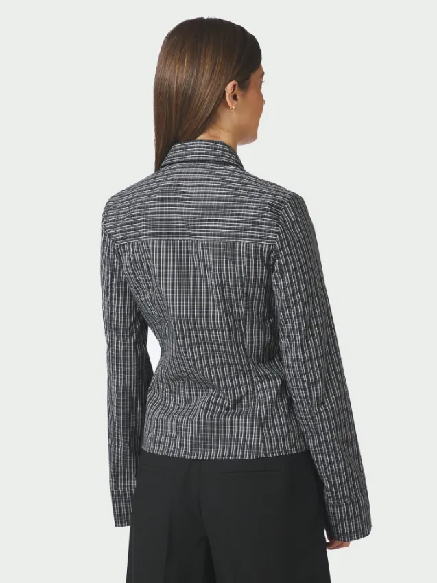 Cathy Zip Shirt Black
