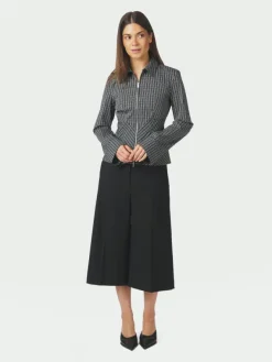 Cathy Zip Shirt Black