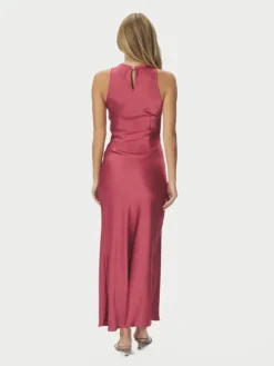 Celinie Heavy Sateen Dress Cherry Pink