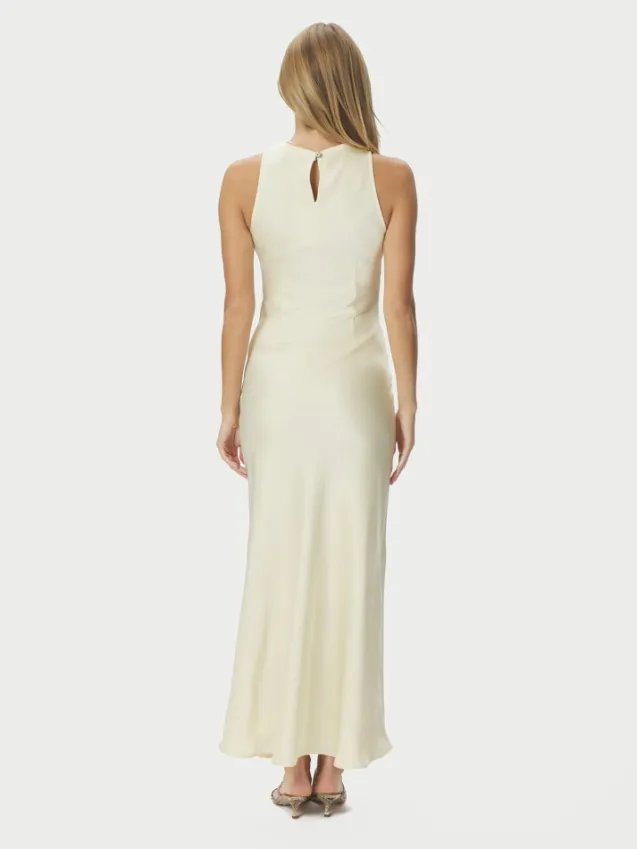 Celinie Heavy Sateen Dress Light Yellow