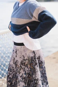 Charming Skirt Print Grey