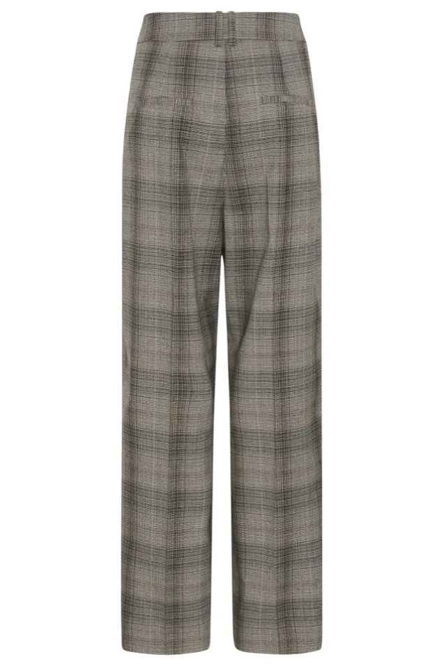 Checkie Barrel Pant Brown Fall Check