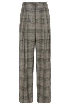 Checkie Barrel Pant Brown Fall Check