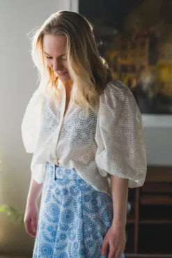 Checks Blouse Offwhite