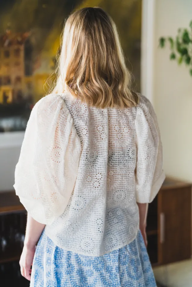 Checks Blouse Offwhite