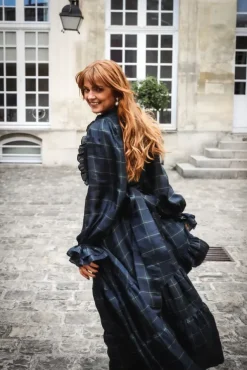 Check Showpiece Dress Green Check