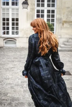 Check Showpiece Dress Green Check