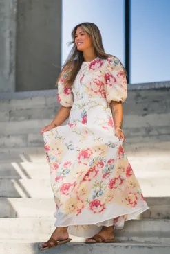 Chiffon Maxi Dress Roaslie