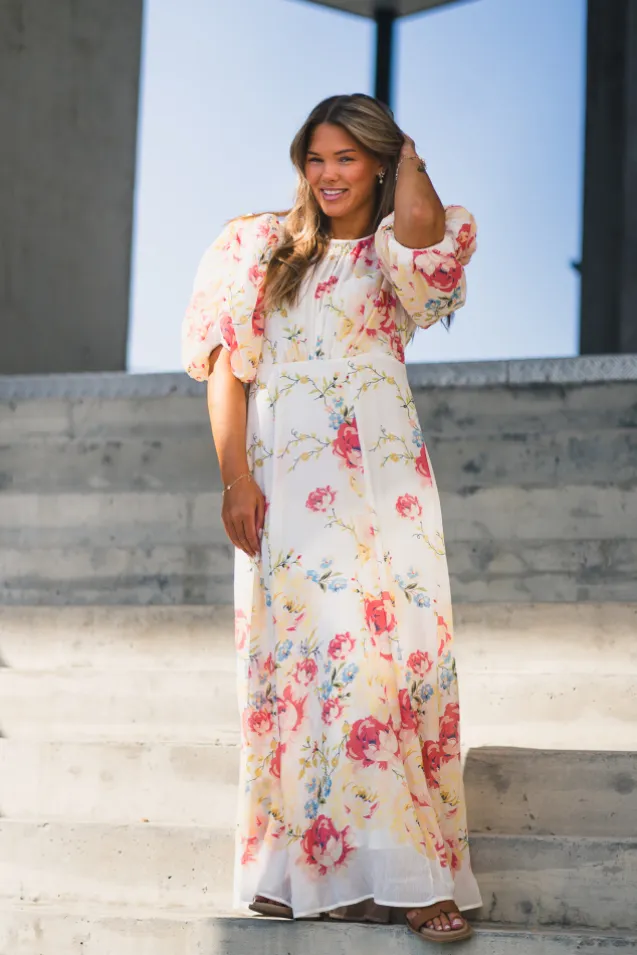 Chiffon Maxi Dress Roaslie