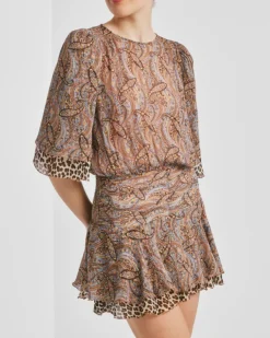 Chiffon Mini Dress Autumn