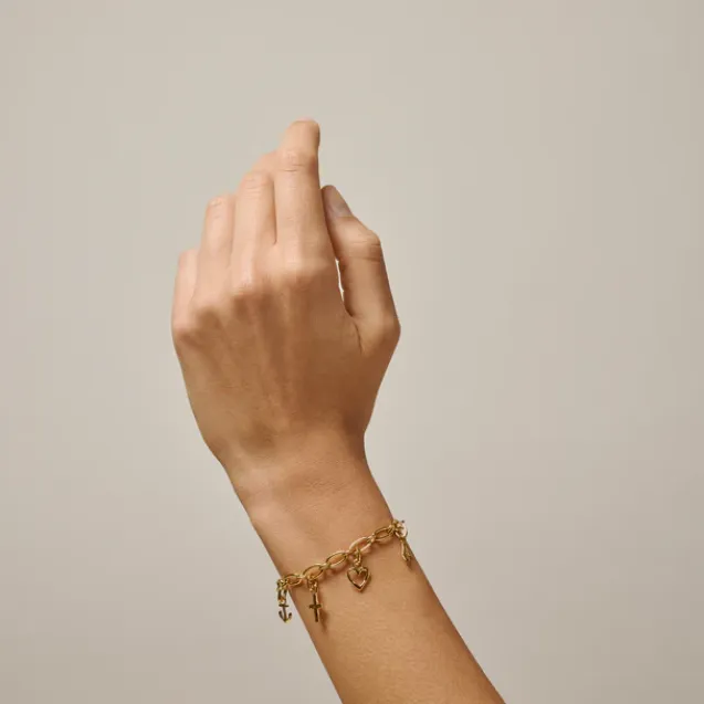 Chunky Charm Bracelet Gold