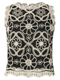 Cilia SL Crochet Top Black W. Pristine