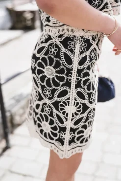 Cilia SL HW Crochet Skirt Black W. Pristine