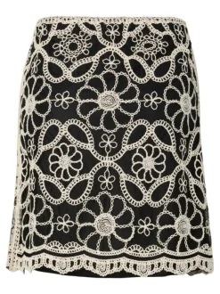 Cilia SL HW Crochet Skirt Black W. Pristine