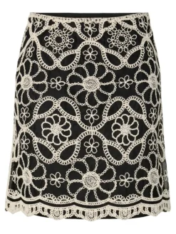 Cilia SL HW Crochet Skirt Black W. Pristine