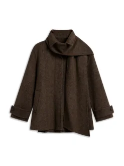 Clara Coat Dark Brown