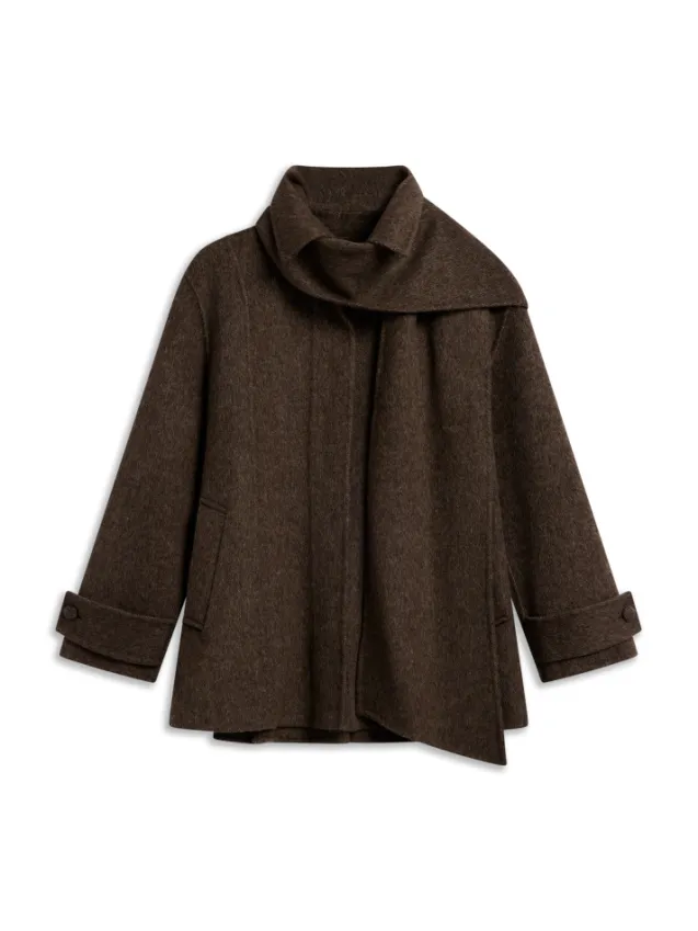Clara Coat Dark Brown