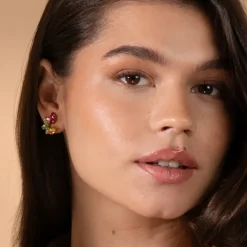 Clare Earrings Gold Autumn Bloom Combo