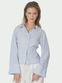 Clarida Double Stripe Shirt Light Blue