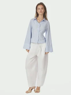 Clarida Double Stripe Shirt Light Blue