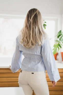 Clarida Double Stripe Shirt Light Blue