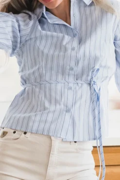 Clarida Double Stripe Shirt Light Blue