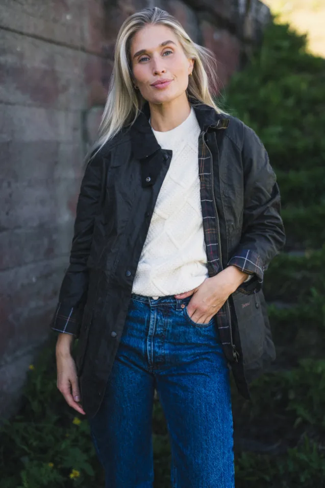 Classic Beadnell Wax Jacket Olive