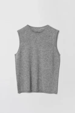 Classic Cashmere Tank Gray Melange