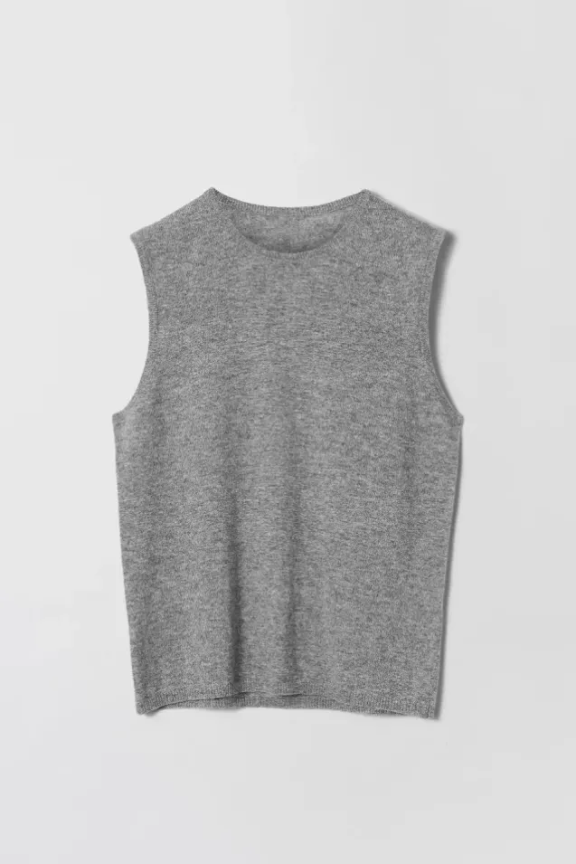 Classic Cashmere Tank Gray Melange