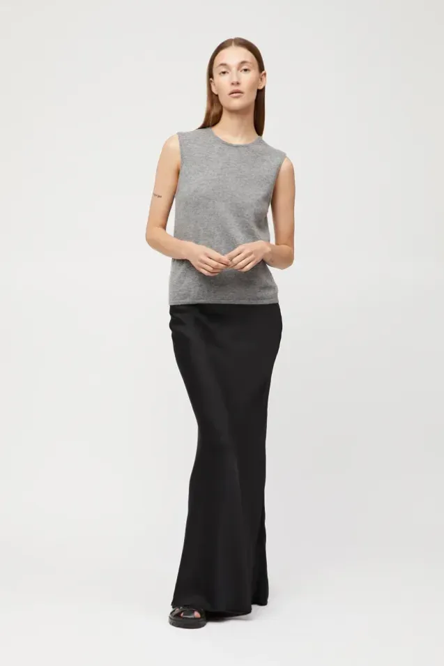 Classic Cashmere Tank Gray Melange