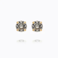 Classic Stud Earrings Gold Greige