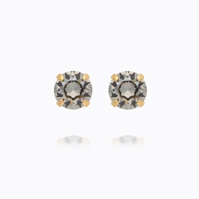 Classic Stud Earrings Gold Greige