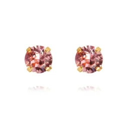 Classic Stud Earrings Gold Light Rose